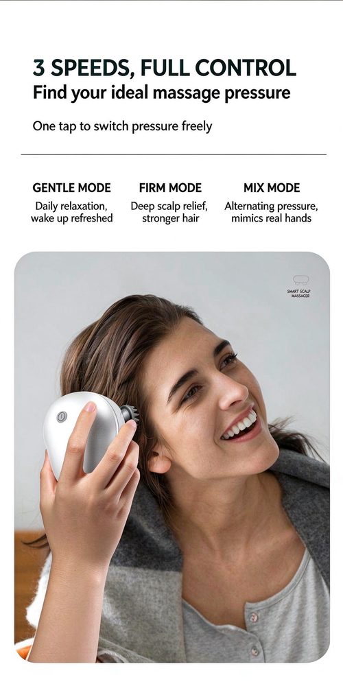 Electric Scalp Massager, 4-in-1 Head Neck Arm Leg Massage