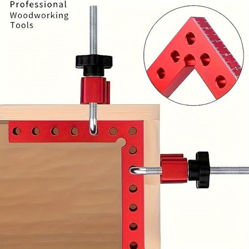 90-degree right angle ruler made of premium aluminum alloy, dual metric and imperial scales, multifunctional woodworking tool for measuring, marking and positioning, sturdy and wear-resistant, free shipping and cash on delivery