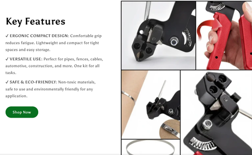 Stainless steel fastening strap tool | Four times stronger than plastic | Includes 150 fastening straps
