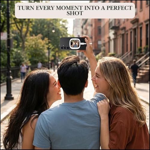 Smartphone rear camera magnetic selfie monitor