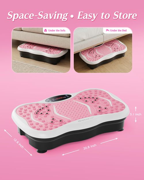 180 speed vibrating fitness platform with 300 lb load capacity, built in Bluetooth and resistance bands, for lymphatic drainage, full body workouts and daily use for men and women, free shipping and cash on delivery