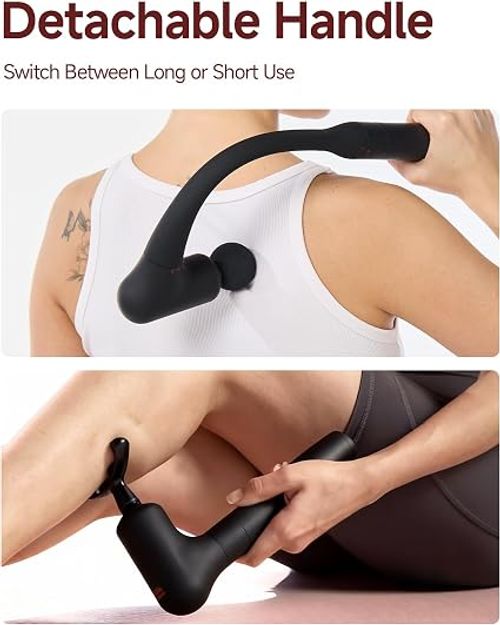 Portable Impact Massage Gun with Extended Handle