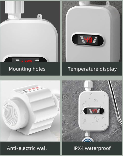Instant electric shower head with tankless heating design, thermostatic and adjustable temperature. Waterproof and safe to use, perfect for home bathroom, fast heating and easy installation, free shipping & cash on delivery.