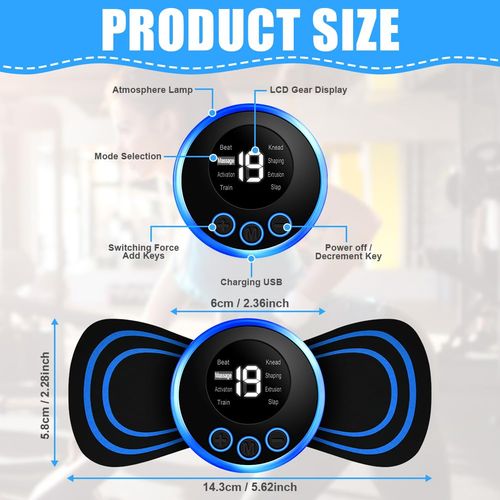 Buy 1 Get 3 portable rechargeable cordless mini neck massager, EMS microcurrent cervical massage pad, multifunctional massager suitable for neck, arms, back, waist and legs, lightweight for daily use, free shipping and cash on delivery