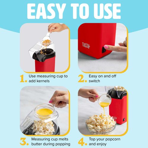 🔥HOT SALE🔥 COD！Mini Hot Air Popcorn Maker: Compact Electric Blower-Style Popcorn Maker for Home Use