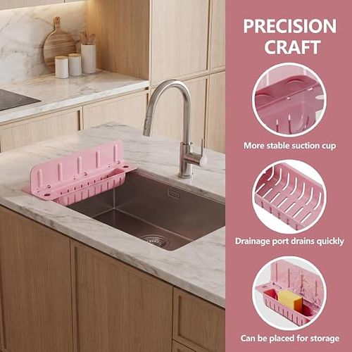 Buy One Get One Free - Kitchen Sink Splash Guard with Suction Cup - Anti-Splash Soap Sponge Holder