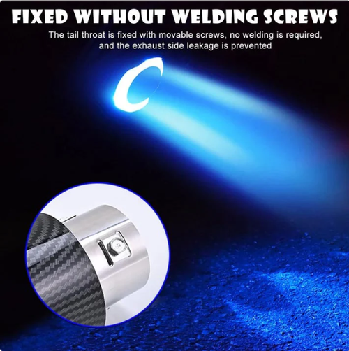 Car Modified Carbon Fiber LED Exhaust Pipe (High Temperature Resistant)