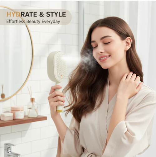 Electric Hair Brush with Spray and Massage