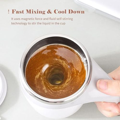 Automatic Magnetic Stirring Coffee Cup with Lid