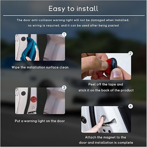 Universal LED car door warning light