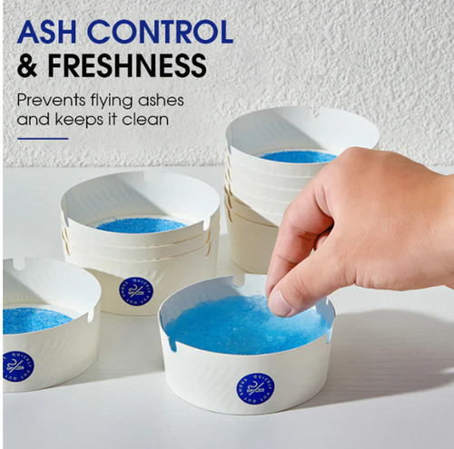 Disposable Ashtray with Ash Absorbing Gel
