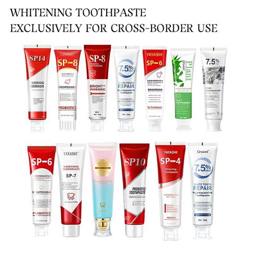SP-6 probiotic whitening toothpaste adopts enhanced formula with 6 probiotics. Fluoride-free and enamel-safe, it protects gum health, whitens teeth and keeps breath fresh with double mint flavor, free shipping and cash on delivery.