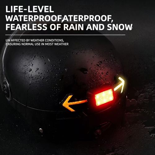 Rechargeable helmet rear light, wireless remote control turn signal lamp, bright safety taillight, durable and portable, ideal for mountain bike riding, night cycling warning light, free shipping and cash on delivery