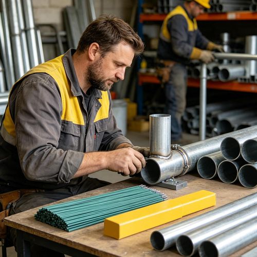 50 pieces green thin iron welding rods kit, low temperature easy melt welding electrodes with smooth welding performance, portable practical welding sticks widely used for home DIY, pipe repair and auto workshop maintenance, free shipping and cash on delivery