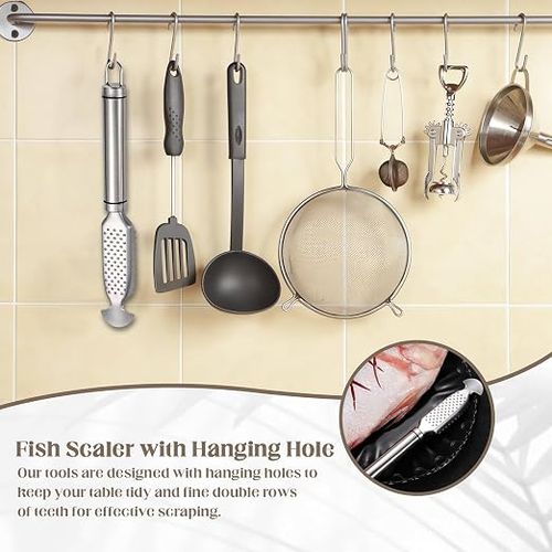 🐟2-in-1 stainless steel fish scaler + ginger grater
