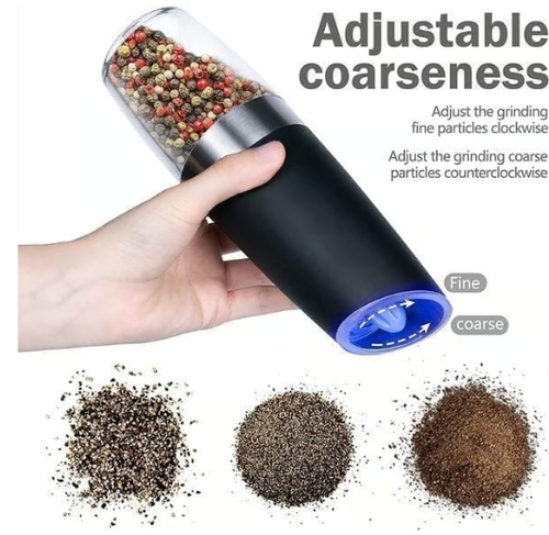 Automatic electric gravity-sensing salt and pepper grinder