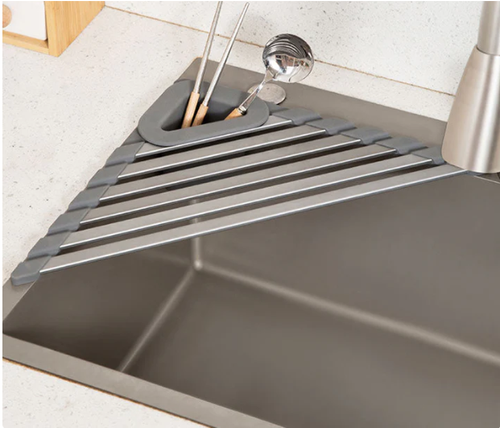 Multifunctional Kitchen Sink Corner Drying Mat