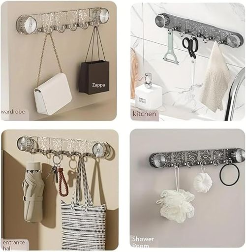 Drill-free corrugated rotating suction cup hook