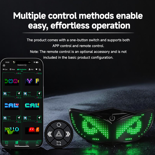 Car-mounted Devil's Eye LED display, solar-powered & motion-activated, dynamic anti-rear-end collision rear window light with Type-C charging, waterproof car warning light for auto safety decoration