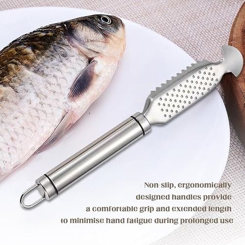 🐟2-in-1 stainless steel fish scaler + ginger grater