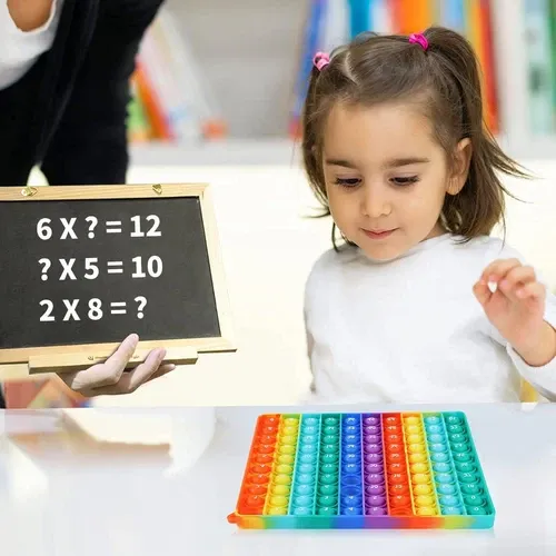 Buy 1 Get 2 Multiplication Table Pop Fidget Math Toy for Kids, Number Learning Game, Stress Relief Push Bubble Math Toy, Educational Toy for Home and School, COD Free Shipping Pay on Delivery