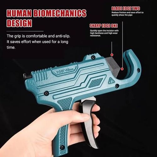 Heavy-duty PVC pipe pistol-style cutter