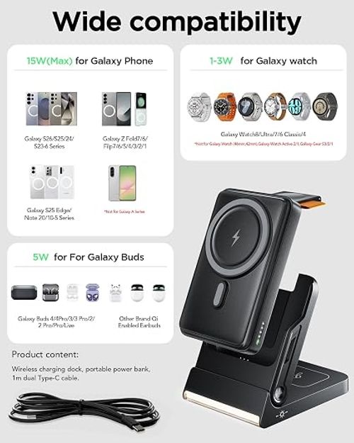 3-in-1 foldable magnetic wireless charger