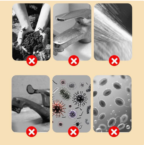 Faucet sedimentation filter - 50 filter flakes + 10 straps