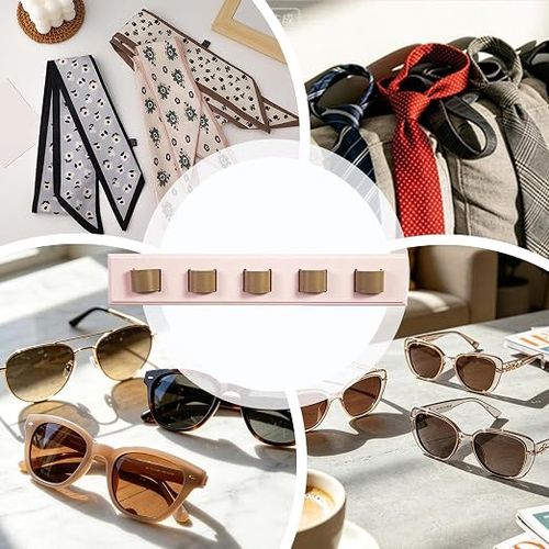 Wall-Mounted Wooden Sunglasses Storage Rack