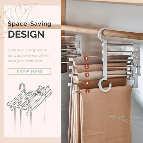 Buy one get one free - Home multi-functional telescopic folding trouser rack