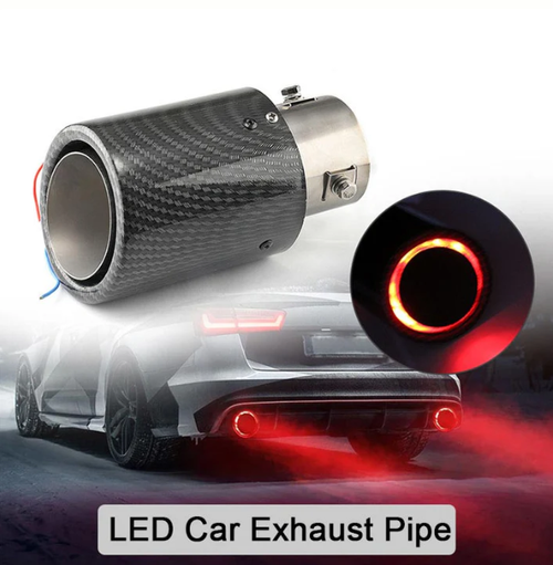 Car Modified Carbon Fiber LED Exhaust Pipe (High Temperature Resistant)