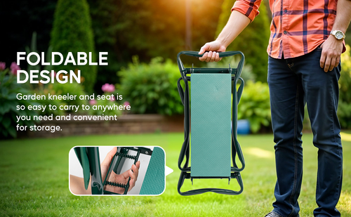 Foldable Gardening Stool for Sitting and Kneeling