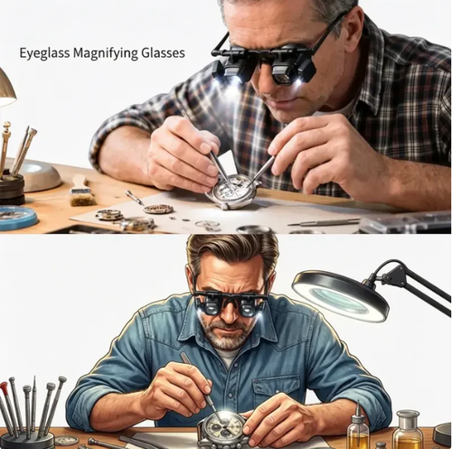 LED precision magnifier for electronics and crafts