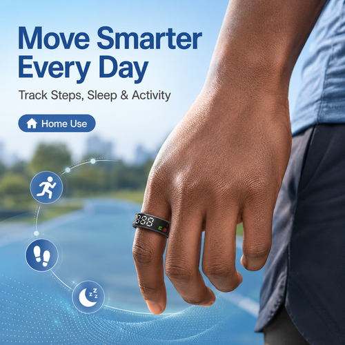 Touch Display Smart Ring, Heart Rate Pedometer Sleep Tracker Ring, Remote Control Smart Wearable Ring for Daily Fitness, Step Counting, Sleep Monitoring, Mobile Phone Control, COD Free Shipping, Pay on Delivery