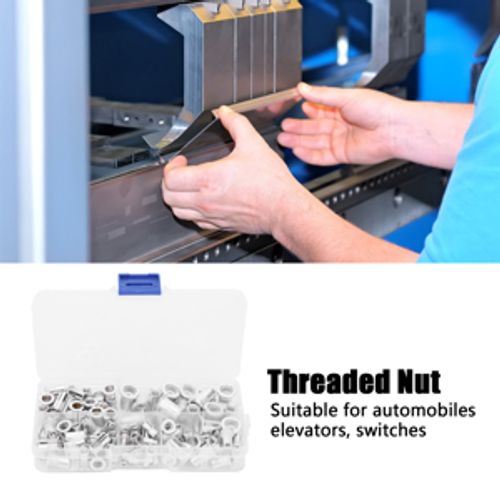 Hot Sale One Hundred Pcs Aluminum Threaded Rivet Insert Nuts, Heavy Duty Fastener Accessories For Mounting Auto Switches On Metal Plates And Hollow Tubing Structures