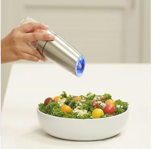 Automatic electric gravity-sensing salt and pepper grinder