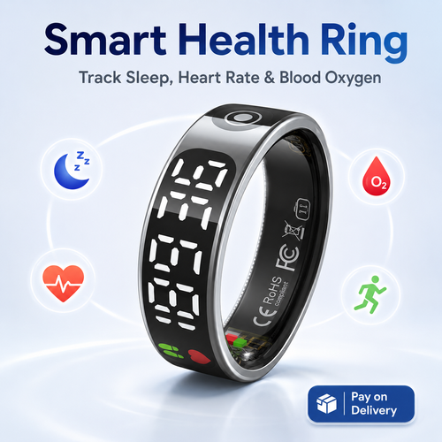 Touch Display Smart Ring, Heart Rate Pedometer Sleep Tracker Ring, Remote Control Smart Wearable Ring for Daily Fitness, Step Counting, Sleep Monitoring, Mobile Phone Control, COD Free Shipping, Pay on Delivery