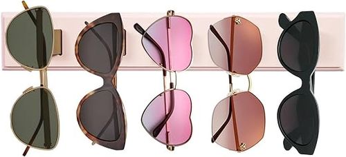Wall-Mounted Wooden Sunglasses Storage Rack