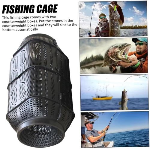 Portable fishing trap cage is practical fishing accessory. It can catch crayfish, crab, eel, shrimp and turtle, works well in lake, pond and saltwater environments, free shipping and cash on delivery.