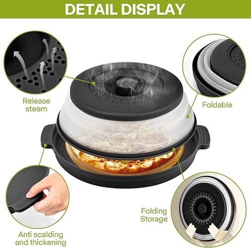 Foldable Microwave Oven Cover with Mat