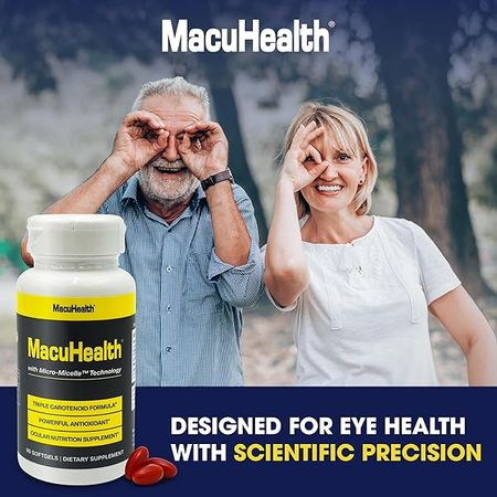 Macuhealth Triple Carotenoid Formula - Eye Vitamins for Adults - 90 Softgels, 3 Month Supply