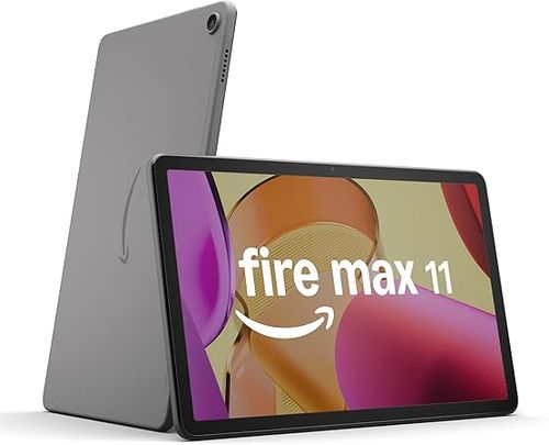 Amazon Fire Max 11 tablet (newest model) vivid 11 display, all-in-one for streaming, reading, and gaming, 14-hour battery life, optional stylus and keyboard, 64 GB, Gray, without lockscreen ads