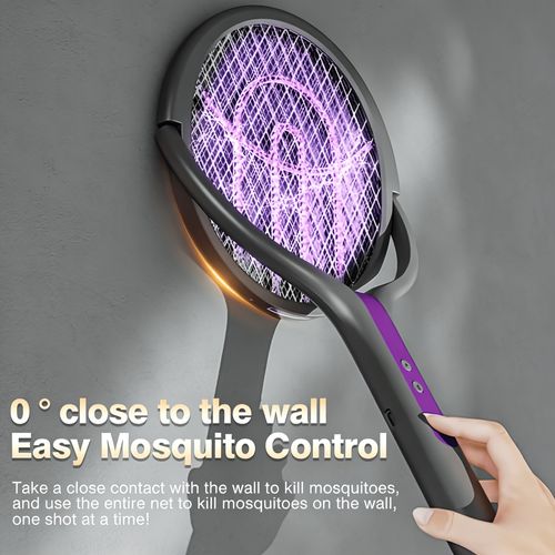 Telescopic Electric Mosquito Swatter with UV Light - Rechargeable for Home