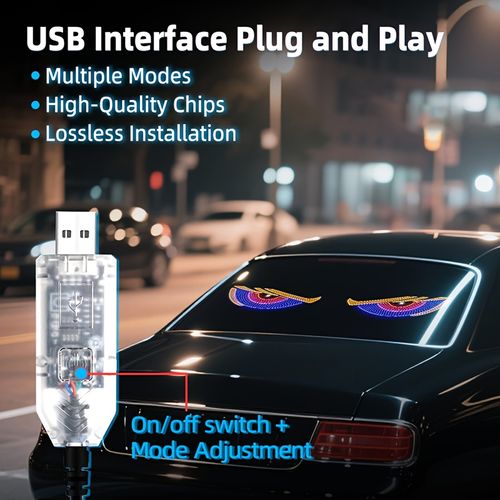 USB-Powered Demon Eye LED Car Lights
