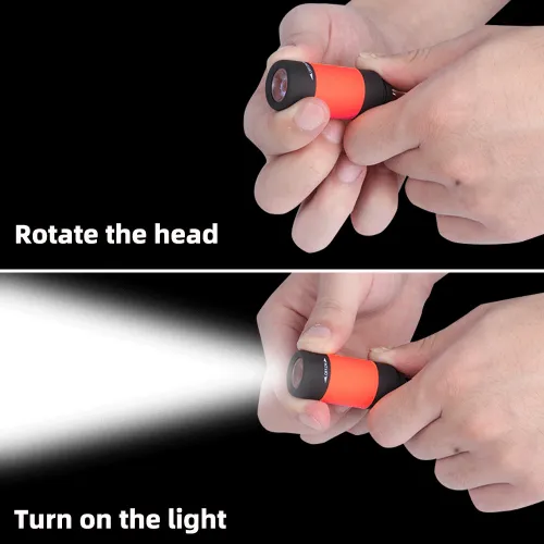 Mini USB Rechargeable Flashlight, 1 Count Keychain Flashlight, Fingertip Flashlight For Outdoor Camping & Hiking