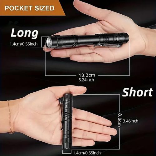 LED Penlight with Clip, 500-Lumen Mini Pocket Medical Penlight, Inspection Flashlight, Dental and Camping LED Flashlight