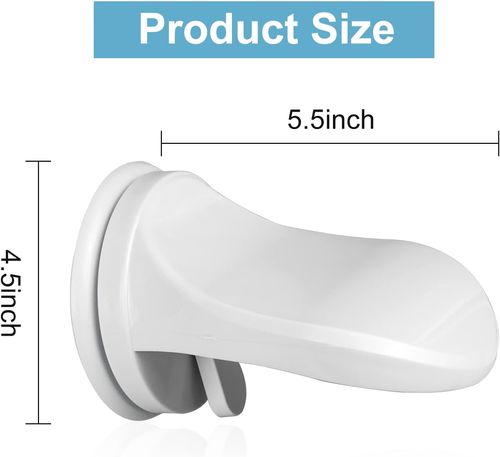 Shower Foot Rest, Bathroom Pedal with Suction Cup Shower Shaving Legs Aid, No Drilling for Home Hotel Bathroom Toilet Use (White)