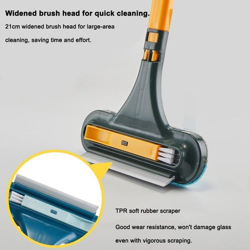 Window Screen Cleaning Brush,Professional Window Screen Cleaner with Dual-Way Brush Head,Detachable Windows Screens Cleaning Brushs Washing Tool,Multi-Purpose CleaningBrush for Patio and Door