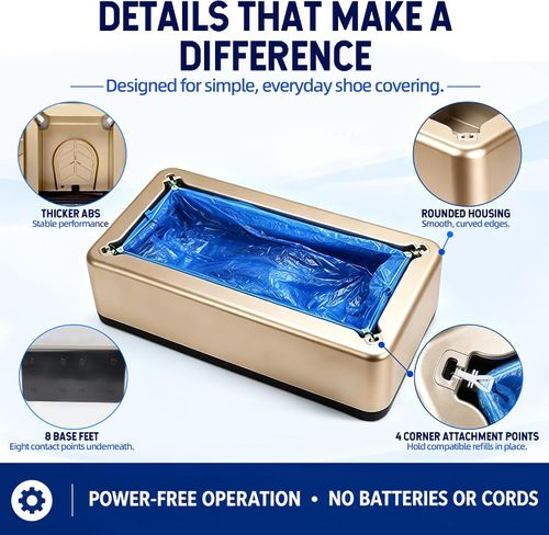 Shoe Covers Dispenser with 100 Shoe Covers for Home,Offices, Factories