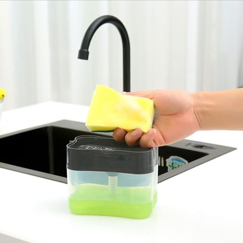 Bathroom Countertop Soap Dispensers Dish Soap Dispenser For Kitchen,Liquid Soap Dispenser,Kitchen Soap Dispenser With Sponge Holder,Sponge Soap Pump Dispenser